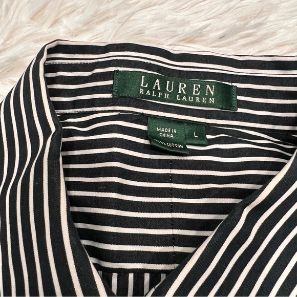 Lauren Ralph Lauren striped button down shirt size L - Picture 4 of 9